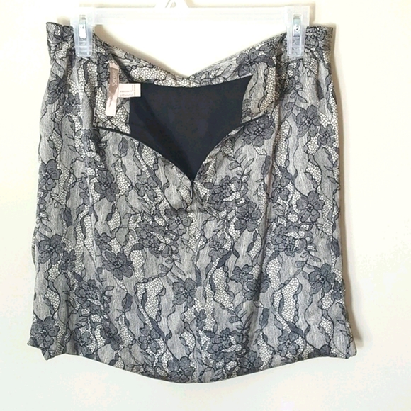 Forever 21 Skirt Nude/Black Lace Print Medium - Picture 5 of 5